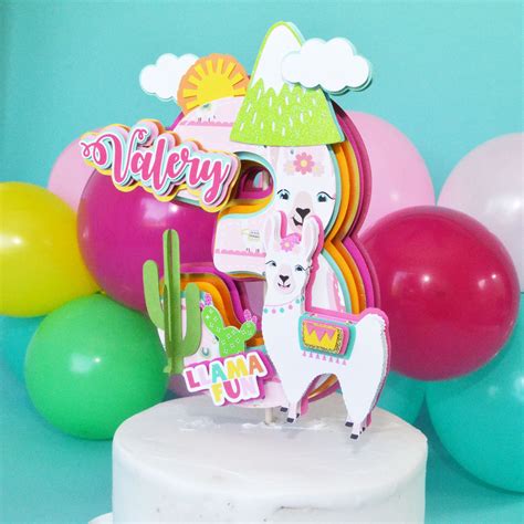 Llama Cake Topper Llama Cake Llama Party Llama Fun Alpaca Cake