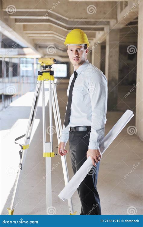 Architect On Construction Site Stock Photo Image Of Build Business