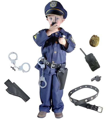 Police Costume Child M 8 10 Officer Cop Kids Dress Role Play Halloween
