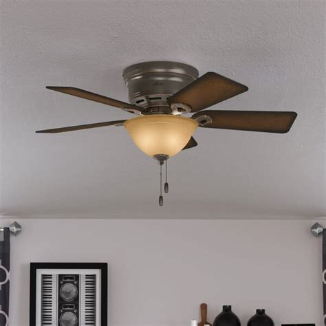 — choose a quantity of flush mount lighting with pull chain. Hunter Fan 42" Conroy 5 - Blade Flush Mount Ceiling Fan ...