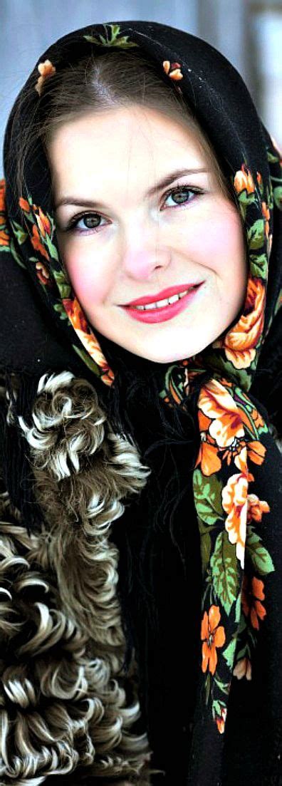 russian beauty in a pavlovsky posad shawl russian shawl russian beauty russian fashion