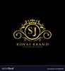 Sj letter initial luxurious brand logo template Vector Image