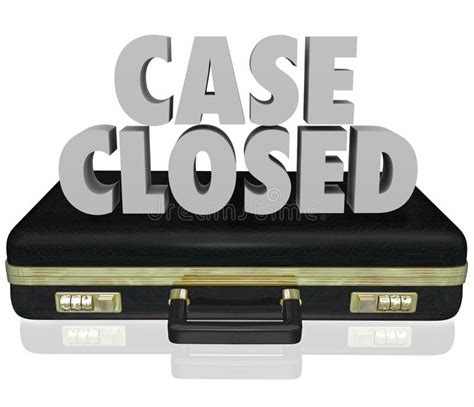 Case Closed Briefcase Lawsuit Settlement Ending Closure Final De Stock