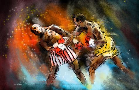 Boxing 01 Painting By Miki De Goodaboom