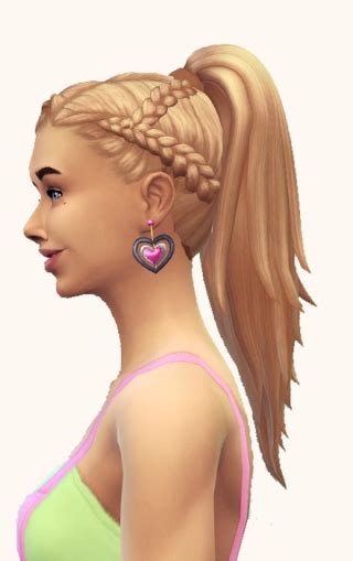Birksches Sims Blog Front Braids And Ponytail Hair Retextured Sims 4