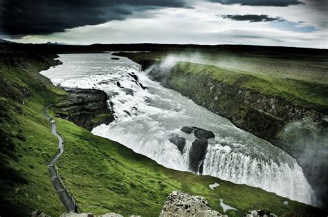 Gullfoss Iceland Cachoeiras Famosas Lindas Cachoeiras Queda De água
