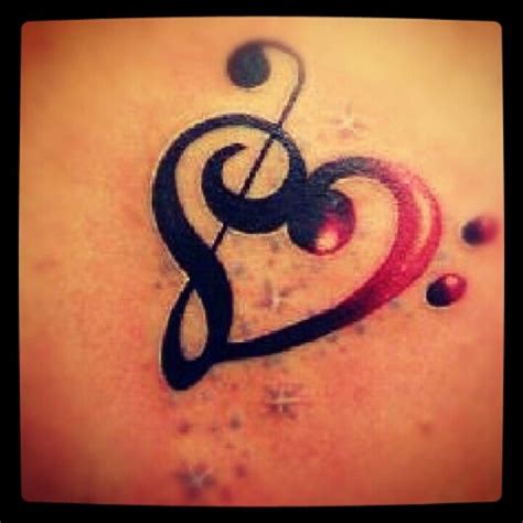 Treble Clef Bass Clef Heart Tattoos Infinity Tattoo Clef Heart