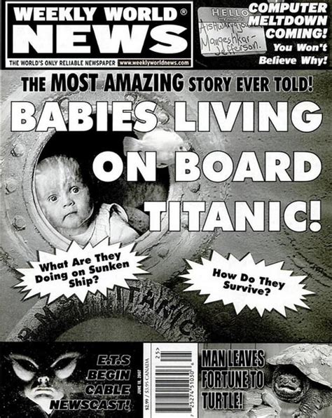 23 Ridiculous Covers From The Weekly World News Tabloid