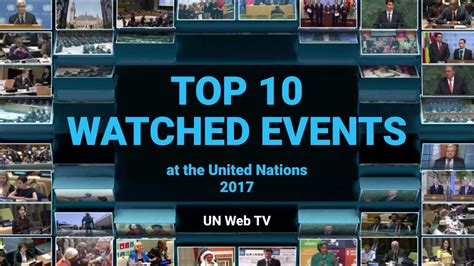 2017 United Nations Web Tv Most Watched Events Youtube