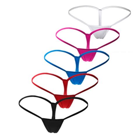 5pcs Womens Sexy Micro Tiny Thong Low Waist Thong Underwear Panties G