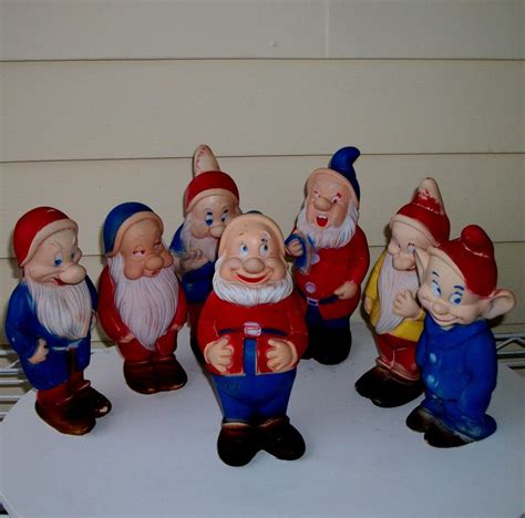 Vintage Disney Seven Dwarfs Rubber Vinyl Figures Toys Etsy Vinyl My