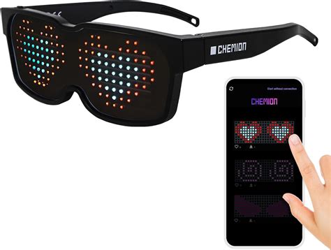 Chemion Led Glasses For Adults Customizable Bluetooth Led