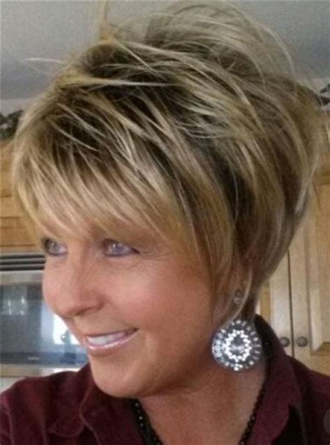 Short layered haircut for fine hair. Short Hairstyles for Women Over 50 to Look Younger in 2020 ...