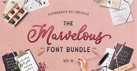 The Marvelous Font Bundle Iv Font Bundles Font Bundles Best Free