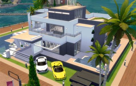 Ideal Ultramodern Mansion Sims 4 Custom Content Lotes The Sims 4