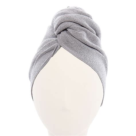 Aquis® Lisse Long Hair Towel In Grey Bed Bath And Beyond Hair Towel