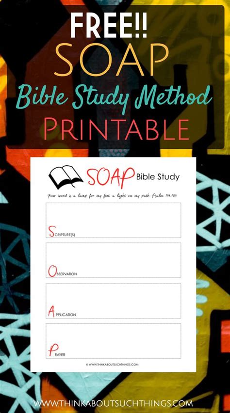 Free Soap Bible Study Printable A Cute And Easy Way To Go Deeper Into