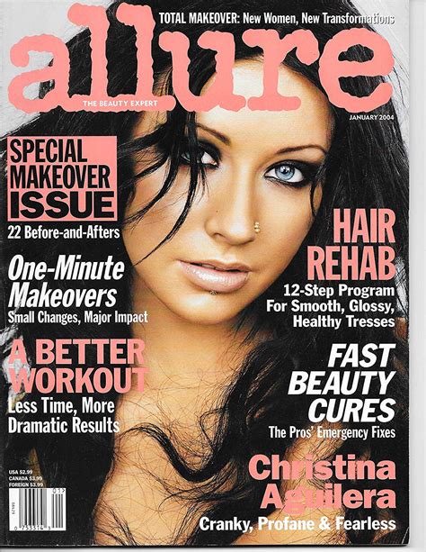 Allure Magazine January 2004 Christina Aguilera Cover
