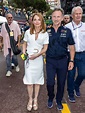 Geri Horner opts for a figure hugging white dress to celebrate F1 win ...