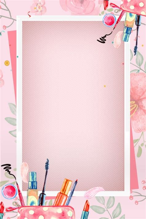 Pink Beautiful Beauty Makeup Poster Background Material Makeup Poster