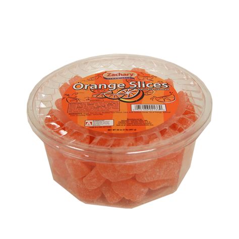 Zachary Orange Slices Jelly Candy 32 Oz Tub