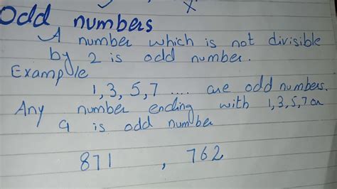 Odd Numbers Definition Odd Numbers In Math Youtube