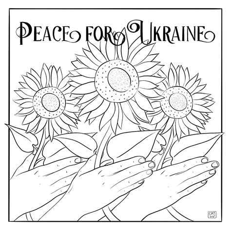 Peace For Ukraine Coloring Page On Behance