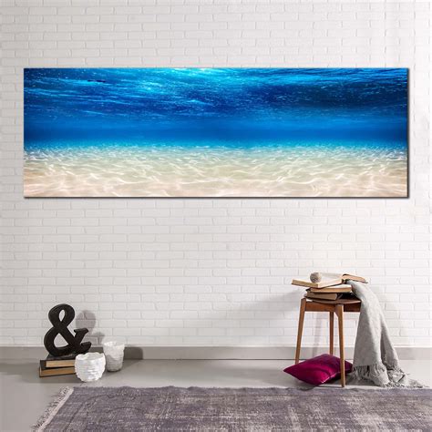 Underwater Ocean Canvas Wall Art White Ocean Canvas Artwork Blue Oce