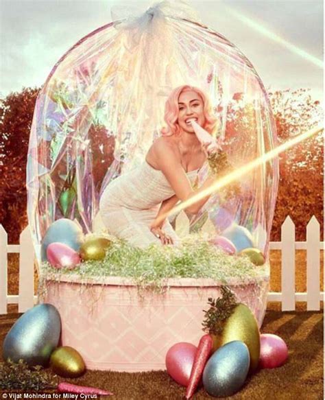 Miley Cyrus Gets Spanked By A Very Naughty Bunny In Racy Easter Photo