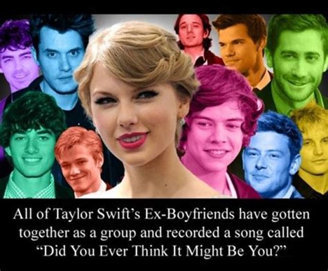 So let's play a familiar game: All of taylor swift's ex-boyfriends have gotten together ...