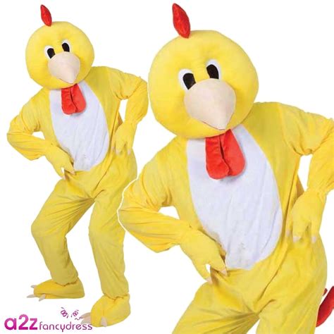 Funky Chicken Mascot Adult Fancy Dress Costume