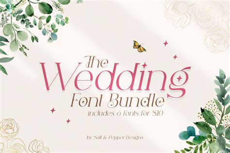 The Wedding Fonts Bundle Script Fonts Creative Market