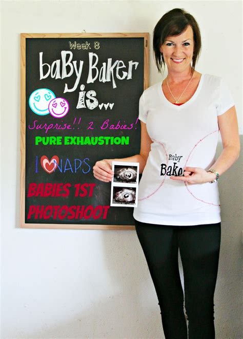 8 Weeks Pregnancy Chalkboard Pregnant With Twins Twin Pregnancy