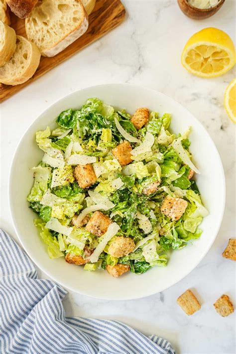 Easy Caesar Salad Without Anchovies Get On My Plate
