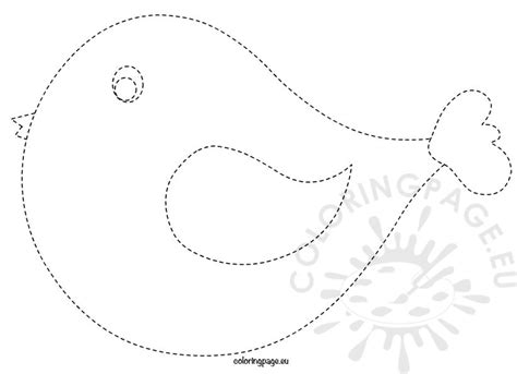 Animal Tracing Pages Bird Coloring Page