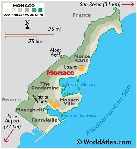 Geography Of Monaco Landforms World Atlas