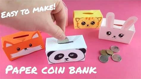 Diy Paper Piggy Bank Origami Piggy Bank Easy Paper Money Box