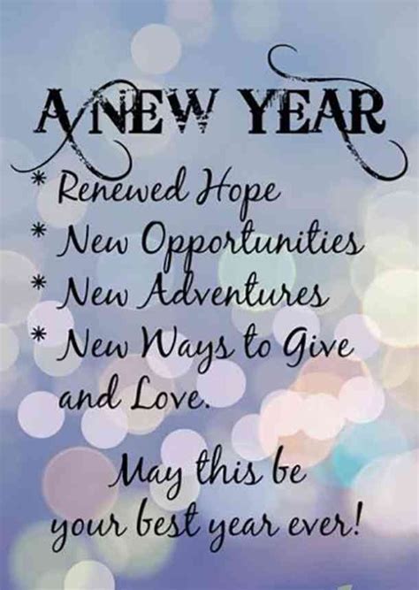 A New Year Renewed Hope New Opportunities New Adventures New Ways