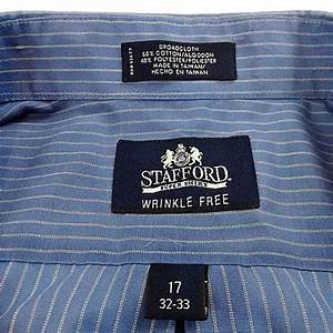 Stafford Shirts Stafford Mens Long Sleeve Dress Shirt Striped 7