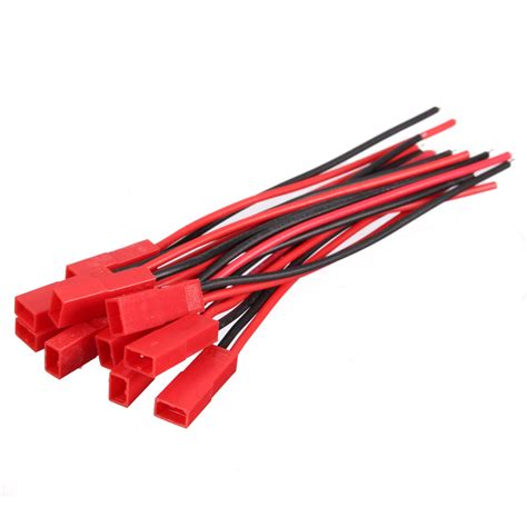 Excellway 20pcs 2 Pins Jst Female Connector Plug Cable Wire Line 110mm