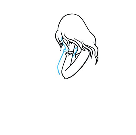 Sad Girl Alone Crying Drawing