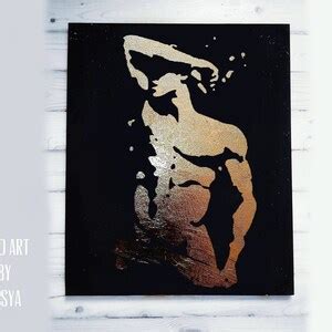 Gold Nude Male Art Erotic Male Abstract Nude Male Art Pop Art Etsy