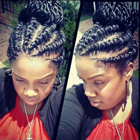 Braids ¤ Twist Natural Hair And Protective Styles Flat Twist Updo