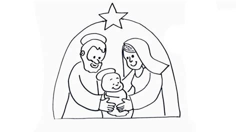 How To Draw A Nativity Scene My How To Draw