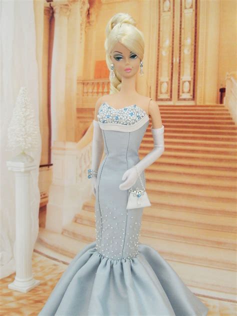 Ooak Frozen Ball Gown Fashion For Silkstone Barbie By Joby Originals