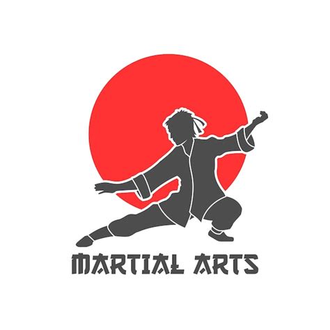 Martial Arts Logo Illustration Free Vector