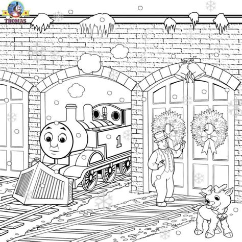 Thomas the train coloring sheets. Thomas Christmas Coloring Sheets For Children Printable Pictures | Train Thomas the tank engine ...