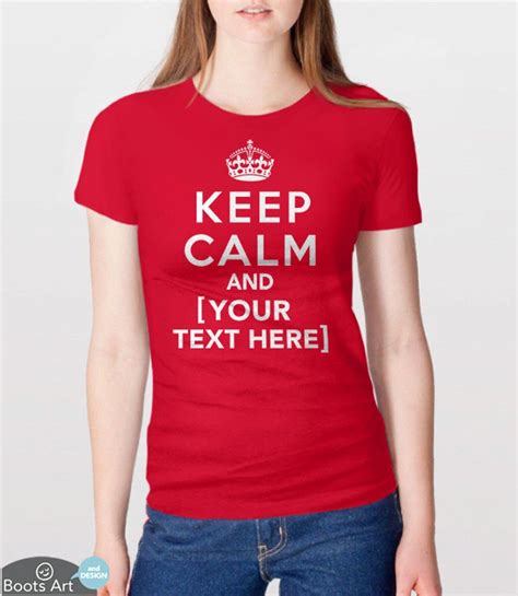 Custom Keep Calm Shirt Personalized Shirt Custom Text Etsy