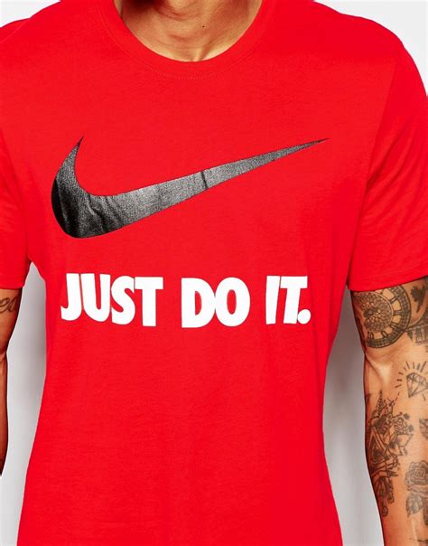 Nike Nike T Shirt With Just Do It Swoosh 707360 657 At Asos