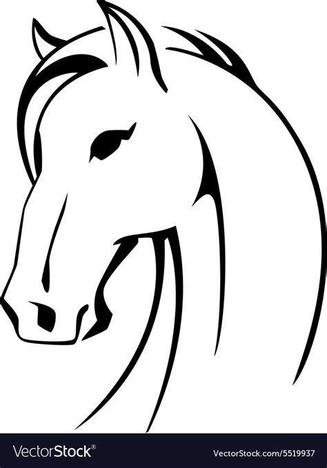 Silhouette Of A Horse Head Royalty Free Vector Image